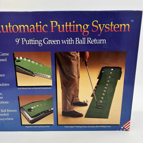 Vtg Par-Fect Golf Necessities Automatic Indoor Putting Green Gravity Fed Golfing - Picture 5 of 9
